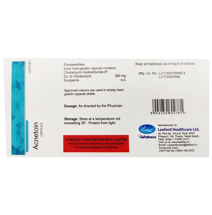 Acnetoin 300mg Capsule