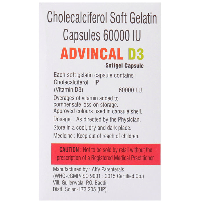 Advincal D3 Softgel Capsule