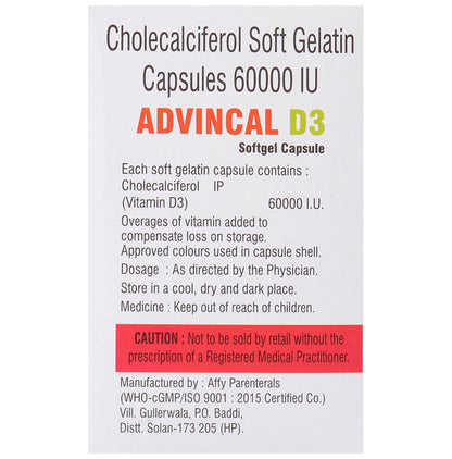 Advincal D3 Softgel Capsule