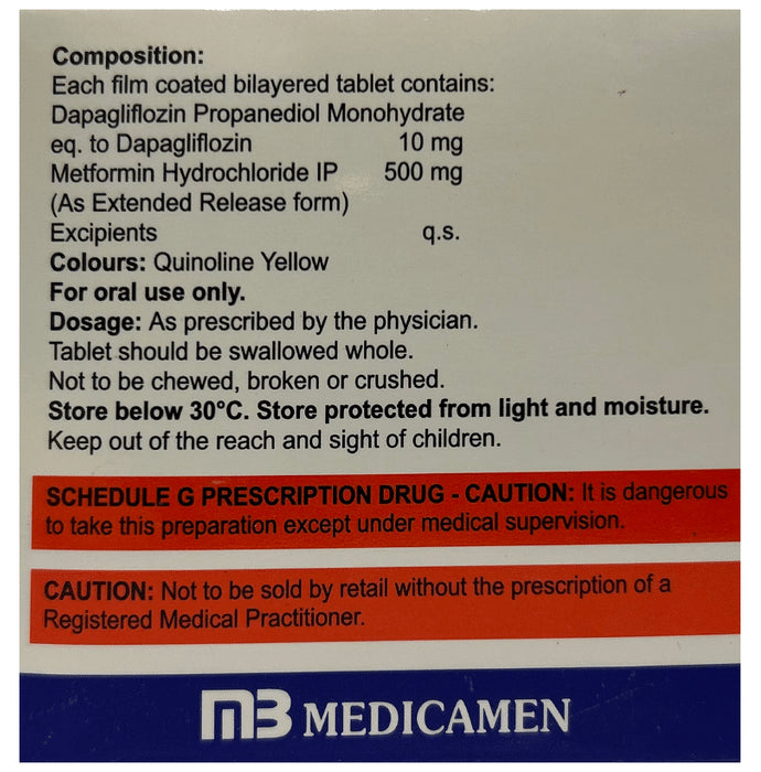 Affodapa M 10/500 Tablet ER