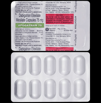 Afogatran 75mg Capsule - Classic Derma