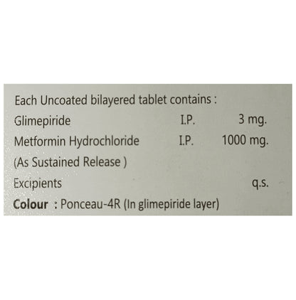 Bipride M 3mg/1000mg Tablet