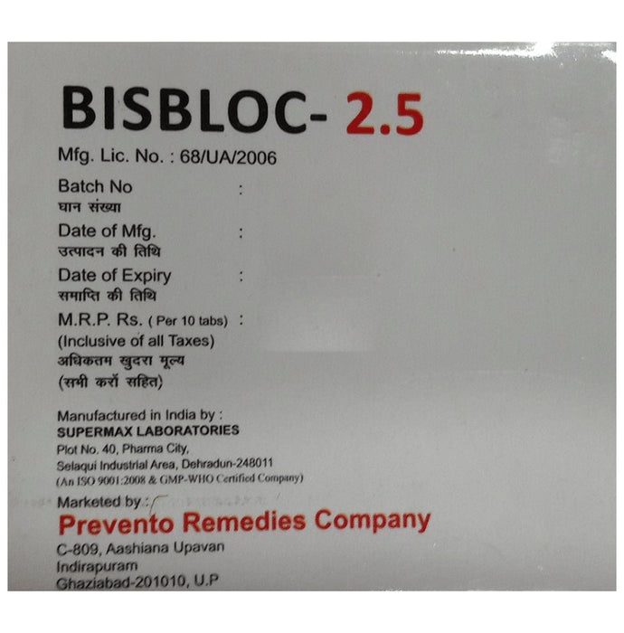 Bisbloc 2.5 Tablet - Classic Derma
