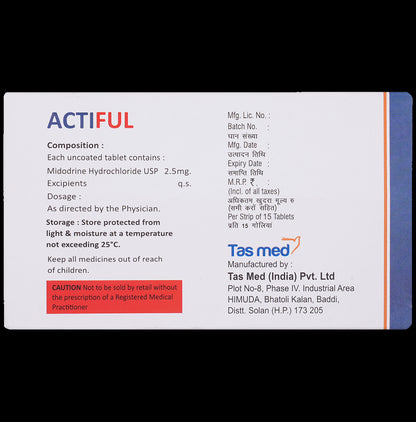 Actiful 2.5mg Tablet