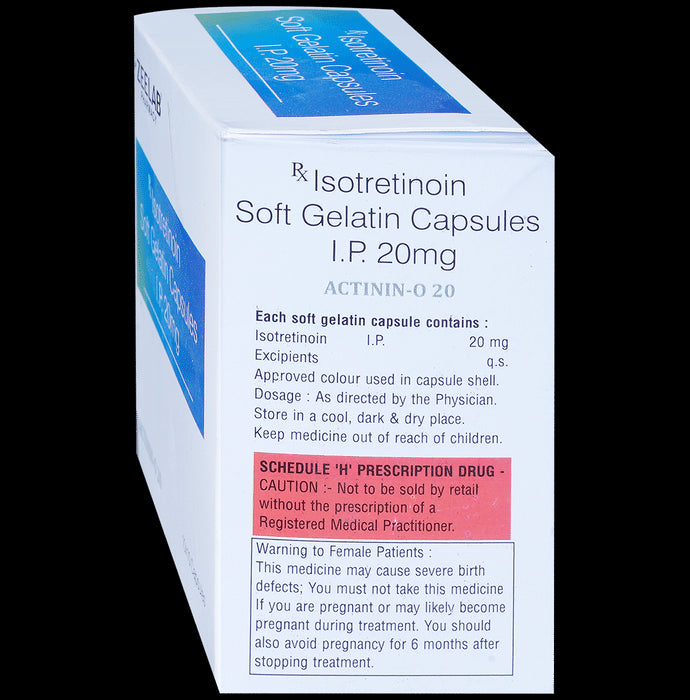 Actinin O 20mg Soft Gelatin Capsule