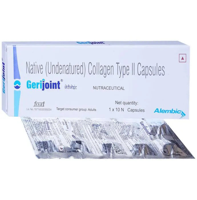 Gerijoint Capsule with Native (Undenatured) Collagen Type II | For Bone, Joint & Muscle Care - Classic Derma 